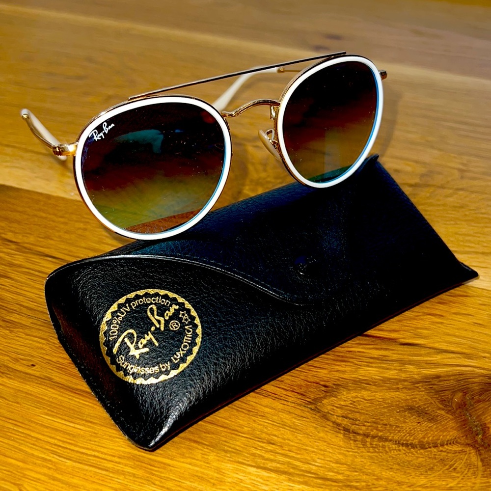 RAYBAN ROUND DOUBLE BRIDGE SUNGLASSES